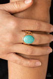 Divine Deserts - Gold Ring - Paparazzi Accessories Ring Bedazzle Me Pretty Mobile Fashion Boutique