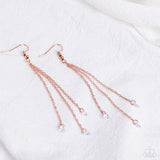 Divine Droplets - Copper Earrings - Paparazzi Accessories Earrings Bedazzle Me Pretty Mobile Fashion Boutique