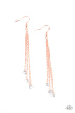 Divine Droplets - Copper Earrings - Paparazzi Accessories Earrings Bedazzle Me Pretty Mobile Fashion Boutique