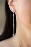 Divine Droplets - White Earrings - Paparazzi Accessories Earrings Bedazzle Me Pretty Mobile Fashion Boutique