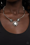 Divine IRIDESCENCE - Silver Necklace - Paparazzi Accessories Necklace Bedazzle Me Pretty Mobile Fashion Boutique