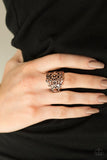 Divinely Daisy - Copper Ring - Paparazzi Accessories Ring Bedazzle Me Pretty Mobile Fashion Boutique