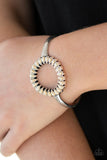 Divinely Desert - White Bracelet - Paparazzi Accessories Bracelet Bedazzle Me Pretty Mobile Fashion Boutique