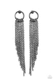 Divinely Dipping - Black Post Earrings - Paparazzi Accessories Post Earrings FS-Bedazzle Me Pretty Mobile Fashion Boutique