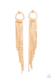 Divinely Dipping - Gold Post Earrings - Paparazzi Accessories Post Earrings Bedazzle Me Pretty Mobile Fashion Boutique