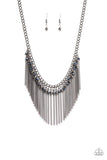 Divinely Diva - Blue Necklace - Paparazzi Accessories Necklace Bedazzle Me Pretty Mobile Fashion Boutique