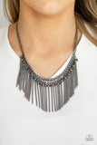 Divinely Diva - Blue Necklace - Paparazzi Accessories Necklace Bedazzle Me Pretty Mobile Fashion Boutique