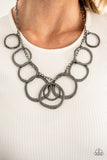 Dizzy With Desire - Black Necklace - Paparazzi Accessories Necklace Bedazzle Me Pretty Mobile Fashion Boutique