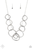 Dizzy With Desire - Silver Necklace - Paparazzi Accessories Necklace Bedazzle Me Pretty Mobile Fashion Boutique