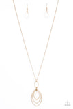 Dizzying Definition - Gold Necklace - Paparazzi Accessories Necklace Bedazzle Me Pretty Mobile Fashion Boutique