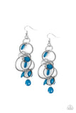 Dizzyingly Dreamy - Blue Earrings - Paparazzi Accessories Earrings Bedazzle Me Pretty Mobile Fashion Boutique