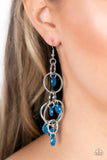 Dizzyingly Dreamy - Blue Earrings - Paparazzi Accessories Earrings Bedazzle Me Pretty Mobile Fashion Boutique