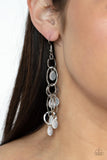 Dizzyingly Dreamy - White Earrings - Paparazzi Accessories Earrings Bedazzle Me Pretty Mobile Fashion Boutique