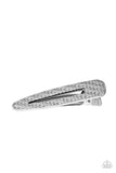 Do You HAIR What I HAIR? - Silver Hair Clip - Paparazzi Accessories Hair Clip Bedazzle Me Pretty Mobile Fashion Boutique