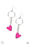 Don’t Miss a HEARTBEAT - Pink Earrings - Paparazzi Accessories Earrings Bedazzle Me Pretty Mobile Fashion Boutique