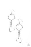 Don’t Miss a HEARTBEAT - White Earrings - Paparazzi Accessories Earrings Bedazzle Me Pretty Mobile Fashion Boutique