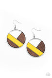 Dont Be MODest - Yellow Earrings - Paparazzi Accessories Earrings Bedazzle Me Pretty Mobile Fashion Boutique
