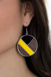 Dont Be MODest - Yellow Earrings - Paparazzi Accessories Earrings Bedazzle Me Pretty Mobile Fashion Boutique