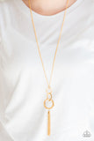 Dont BOLD Back! - Gold Necklace - Paparazzi Accessories Necklace Bedazzle Me Pretty Mobile Fashion Boutique