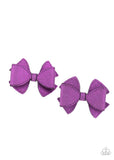 Dont BOW It - Purple Hair Clip - Paparazzi Accessories Hair Clip Bedazzle Me Pretty Mobile Fashion Boutique