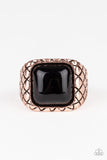 Dont Cross Me - Copper Ring - Paparazzi Accessories Ring Bedazzle Me Pretty Mobile Fashion Boutique