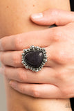 Dont DWELLER on It - Black Ring - Paparazzi Accessories Ring Bedazzle Me Pretty Mobile Fashion Boutique