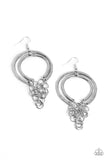 Dont Go CHAINg-ing - Silver Earrings - Paparazzi Accessories Earrings Bedazzle Me Pretty Mobile Fashion Boutique