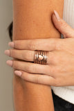Dont Lose Heart - Copper Ring - Paparazzi Accessories Ring Bedazzle Me Pretty Mobile Fashion Boutique