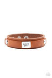 Dont Quit Now - Brown Bracelet - Paparazzi Accessories Bracelet FS-Bedazzle Me Pretty Mobile Fashion Boutique