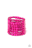 Dont Stop BELIZE-ing - Pink Bracelet - Paparazzi Accessories Bracelet Bedazzle Me Pretty Mobile Fashion Boutique