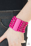 Dont Stop BELIZE-ing - Pink Bracelet - Paparazzi Accessories Bracelet Bedazzle Me Pretty Mobile Fashion Boutique