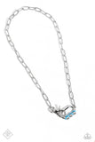 Dont Want to Miss a STRING - Blue Necklace - Paparazzi Accessories Necklace Bedazzle Me Pretty Mobile Fashion Boutique