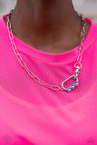 Dont Want to Miss a STRING - Blue Necklace - Paparazzi Accessories Necklace Bedazzle Me Pretty Mobile Fashion Boutique