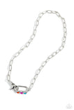 Dont Want to Miss a STRING - Silver Necklace - Paparazzi Accessories Necklace Bedazzle Me Pretty Mobile Fashion Boutique