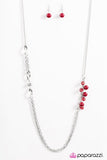 Dont Waste Your Time - Red Necklace - Paparazzi Accessories Necklace Bedazzle Me Pretty Mobile Fashion Boutique