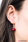 Dont Waste Your Time - Red Necklace - Paparazzi Accessories Necklace Bedazzle Me Pretty Mobile Fashion Boutique