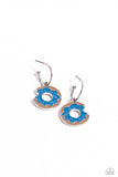 Donut Delivery - Blue Earrings - Paparazzi Accessories Earrings Bedazzle Me Pretty Mobile Fashion Boutique