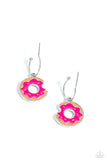Donut Delivery - Pink Earrings - Paparazzi Accessories Earrings Bedazzle Me Pretty Mobile Fashion Boutique
