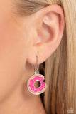 Donut Delivery - Pink Earrings - Paparazzi Accessories Earrings Bedazzle Me Pretty Mobile Fashion Boutique