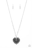 Doting Devotion - White Necklace - Paparazzi Accessories Necklace Bedazzle Me Pretty Mobile Fashion Boutique