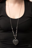 Doting Devotion - White Necklace - Paparazzi Accessories Necklace Bedazzle Me Pretty Mobile Fashion Boutique