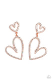 Doting Duo - Copper Post Earrings - Paparazzi Accessories Post Earrings Bedazzle Me Pretty Mobile Fashion Boutique
