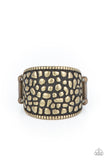Dotted Decorum - Brass Ring - Paparazzi Accessories Ring Bedazzle Me Pretty Mobile Fashion Boutique
