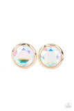 Double-Take Twinkle - Gold Post Earrings - Paparazzi Accessories Post Earrings FS-Bedazzle Me Pretty Mobile Fashion Boutique