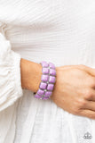 Double The DIVA-ttitude - Purple Bracelet - Paparazzi Accessories Bracelet Bedazzle Me Pretty Mobile Fashion Boutique