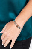 Doubled Down Dazzle - Brown Bracelet - Paparazzi Accessories Bracelet Bedazzle Me Pretty Mobile Fashion Boutique
