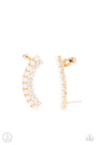 Doubled Down On Dazzle - Gold Post Earrings - Paparazzi Accessories Post Earrings FS-Bedazzle Me Pretty Mobile Fashion Boutique