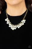 Down For The COUNTESS - Brass Necklace - Paparazzi Accessories Necklace Bedazzle Me Pretty Mobile Fashion Boutique