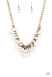 Down For The COUNTESS - Brass Necklace - Paparazzi Accessories Necklace Bedazzle Me Pretty Mobile Fashion Boutique