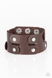Downright Desperado - Brown Bracelet - Paparazzi Accessories Bracelet Bedazzle Me Pretty Mobile Fashion Boutique